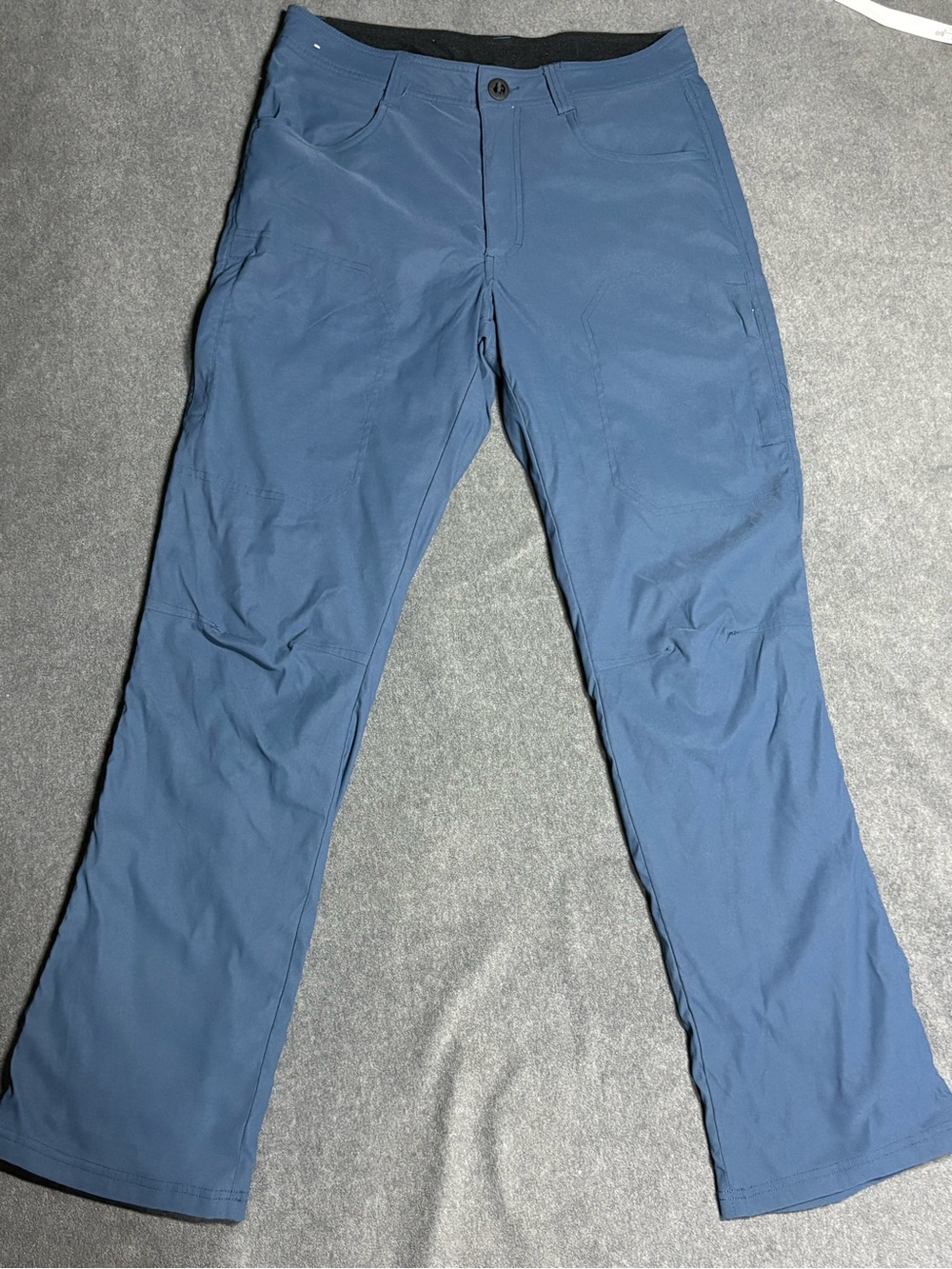 Orvis Pants Mens 32x32 Blue Nylon Fleece Lined Cargo Pockets Straight